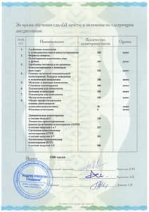 Документ об образовании: Академия психологии и мышления. Диплом о профессиональной переподготовке по программе  «Психолог-консультант нейронаучного подхода», скан 3 из 3