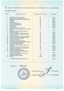 Документ об образовании: Клинический психолог. Московский институт психоанализа, скан 3 из 3