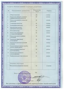 Документ об образовании: Кубанский государственный университет, Институт переподготовки и повышения квалификации специалистов, АНО «НИИДПО», скан 4 из 4