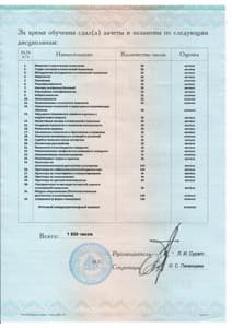 Документ об образовании: Проф. переподготовка "Клиническая психология" - Московский институт психоанализа 2024, скан 3 из 3