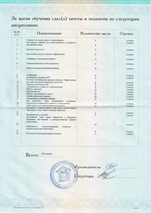 Документ об образовании: Гуманитарный институт, скан 3 из 3