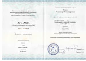 Документ об образовании: Психология отношений / АНО ДПО "ВЕК Иоанна Кронштадтского", скан 1 из 1