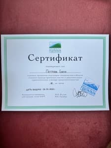 Документ об образовании: Уральский институт Гештальта и современной психологии, скан 1 из 4
