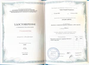 Документ об образовании: Введение в гештальт-терапию. Контакт с собой и другими., скан 2 из 2