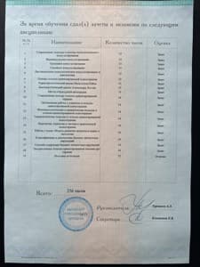 Документ об образовании: Телесно-ориентированная психотерапия, ООО «НЦПО», скан 3 из 3