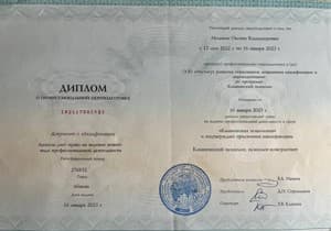 Документ об образовании: Институт развития образования, повышения квалификации и переподготовки, скан 1 из 1