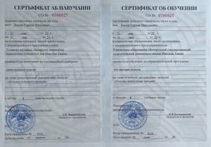 Документ об образовании: БГПУ им. Максима Танка. Обучающий курс «Психосоматика и соматопсихология», скан 2 из 2